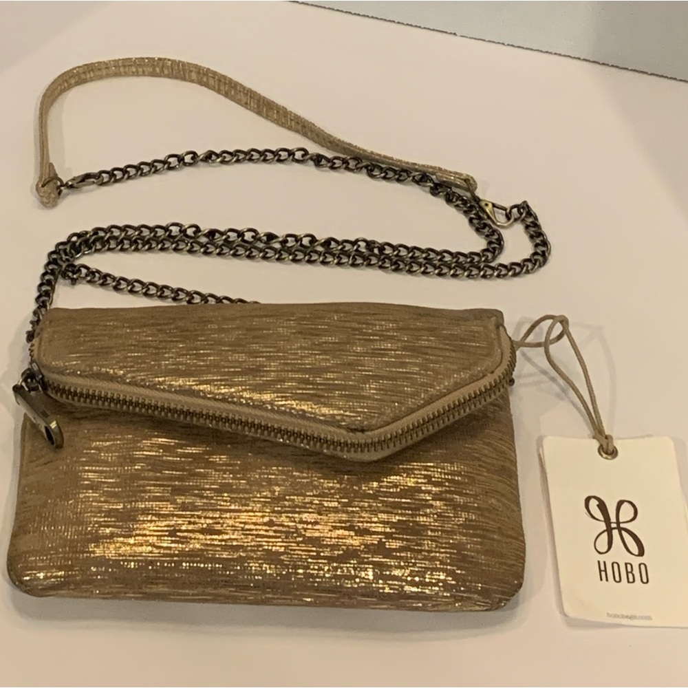 NWT HOBO 3 Way Bag in Textured Gold